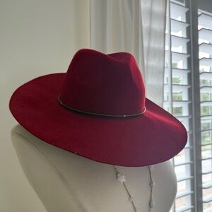 Hinge Burgundy Women's Fedora Hat